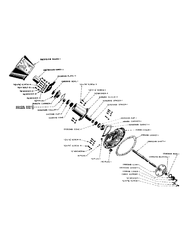 Схема запчастей Case IH SO-SERIES - (126) - POWER TAKE OFF FOR SC TRACTOR, AND SO TRACTOR WITH LONG SHAFT, 1-1/8 AND 1-3/8 INCH SHAFT (06) - POWER TRAIN