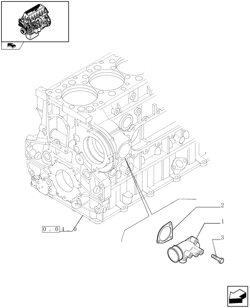Схема запчастей Case IH F3BE0684J E902 - (0.32.3) - WATER PUMP PIPES (504061378) 