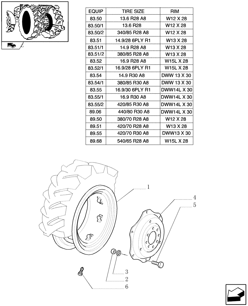 Схема запчастей Case IH FARMALL 75C - (83.00[02]) - DRIVE WHEELS (11) - WHEELS/TRACKS