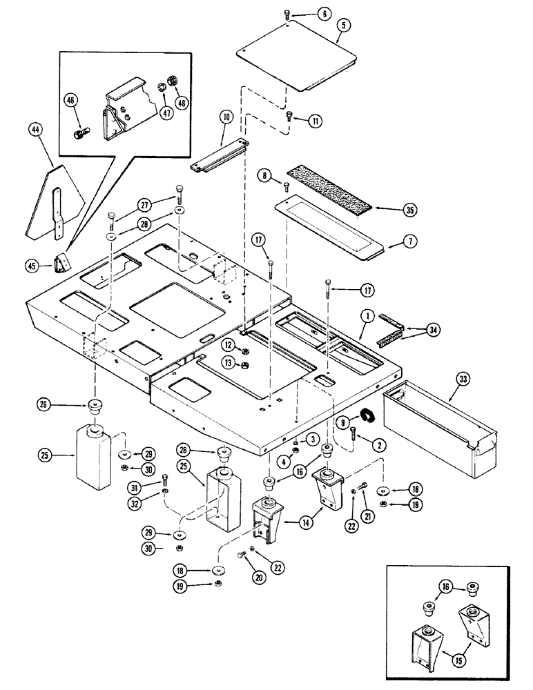 Схема запчастей Case IH 870 - (274) - PLATFORM (09) - CHASSIS/ATTACHMENTS