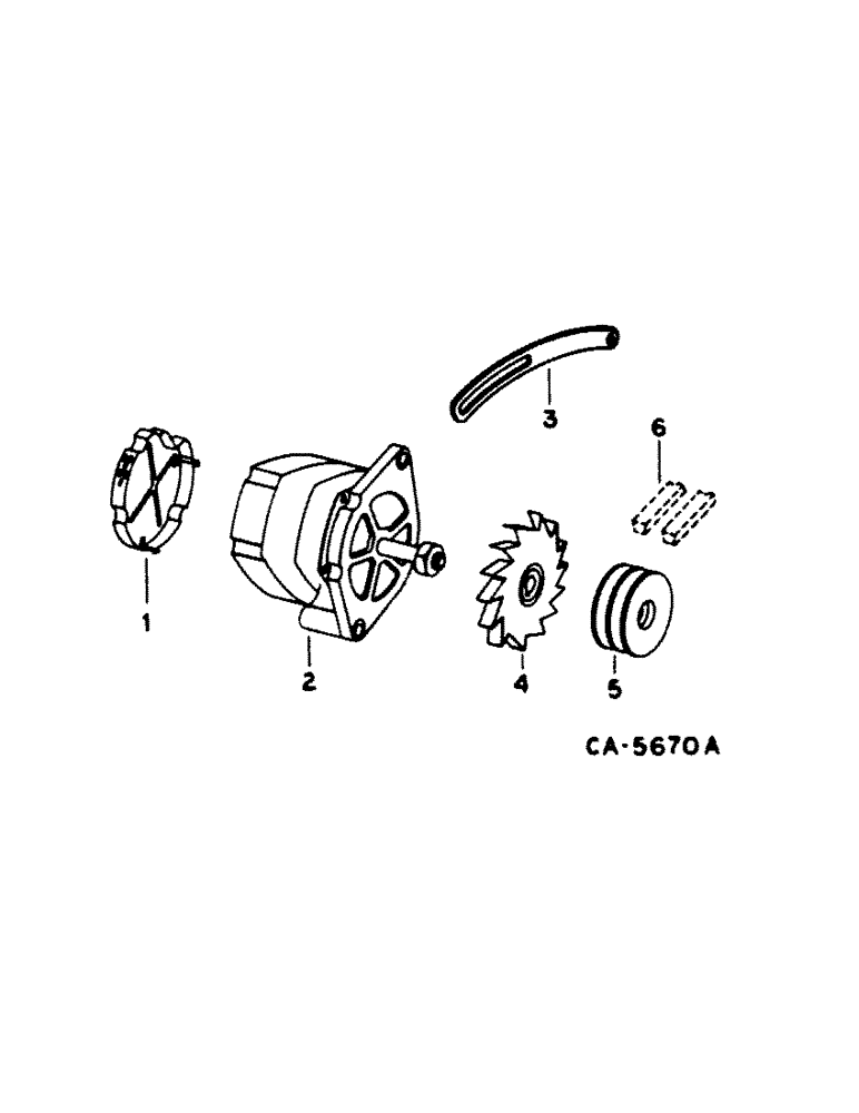 Схема запчастей Case IH 1420 - (08-14) - ELECTRICAL, ALTERNATOR GENERATOR AND MOUNTINGS, ALL EXCEPT 90 AMP MOTOROLA ALTERNATOR (06) - ELECTRICAL