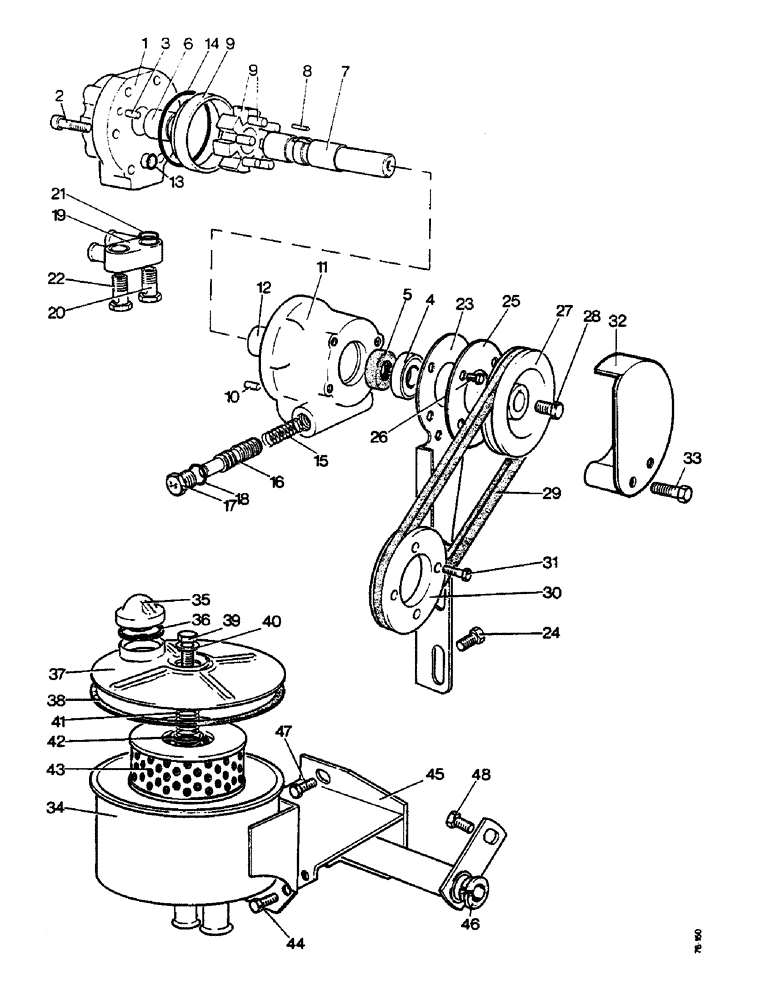 Схема запчастей Case IH 885 - (H20) - STEERING & FRONT AXLE, PUMP & RESERVOIR, HYDROSTATIC POWER STEERING - 885 TRACS, OPTIONAL EQUIPMENT Steering & Front Axle