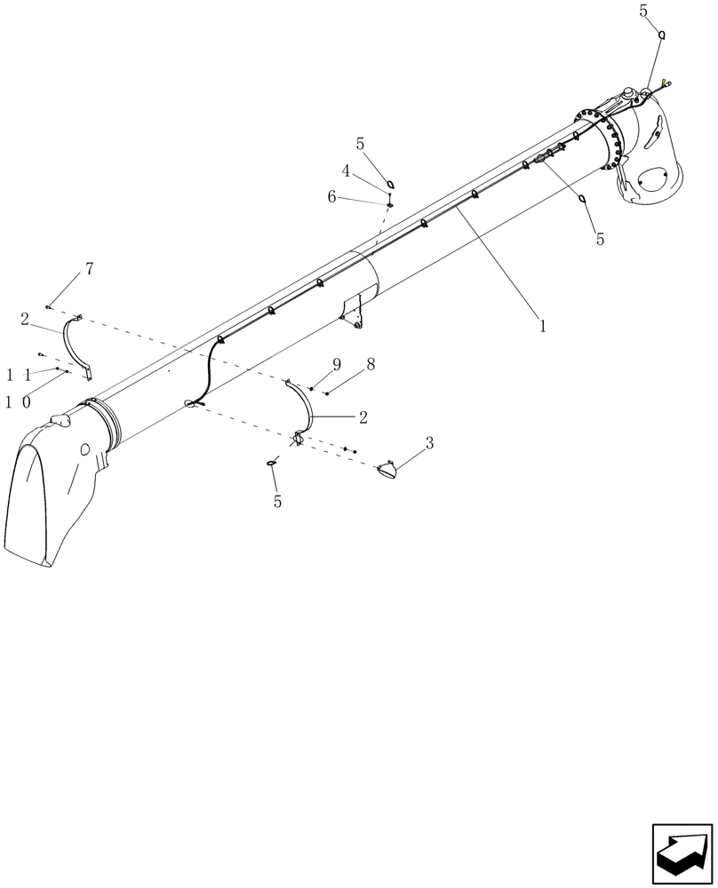 Схема запчастей Case IH 7130 - (55.404.36) - HARNESS, UNLOADER LAMP (55) - ELECTRICAL SYSTEMS
