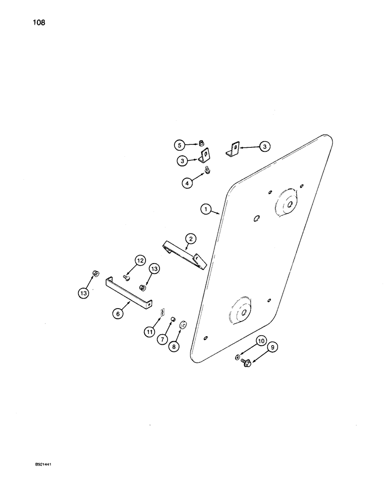 Схема запчастей Case IH 1680 - (108) - FAN DRIVE SHIELD, RIGHT-HAND SIDE (74) - CLEANING