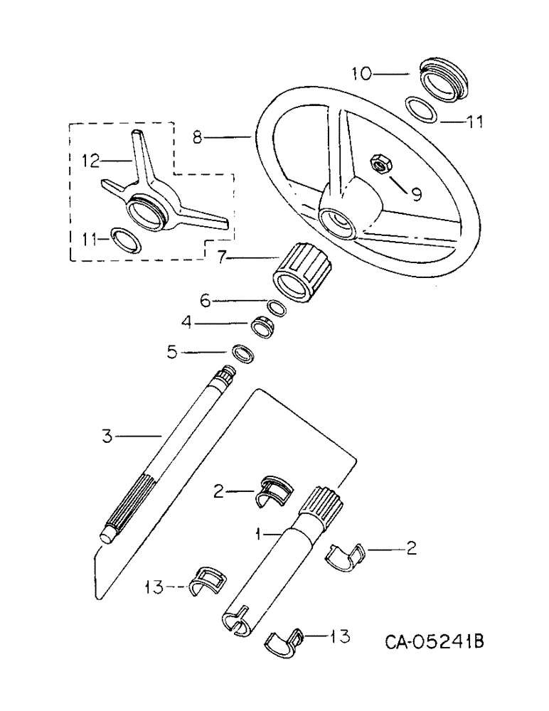Схема запчастей Case IH 3788 - (05-01) - STEERING, STEERING COLUMN AND WHEELS (04) - STEERING