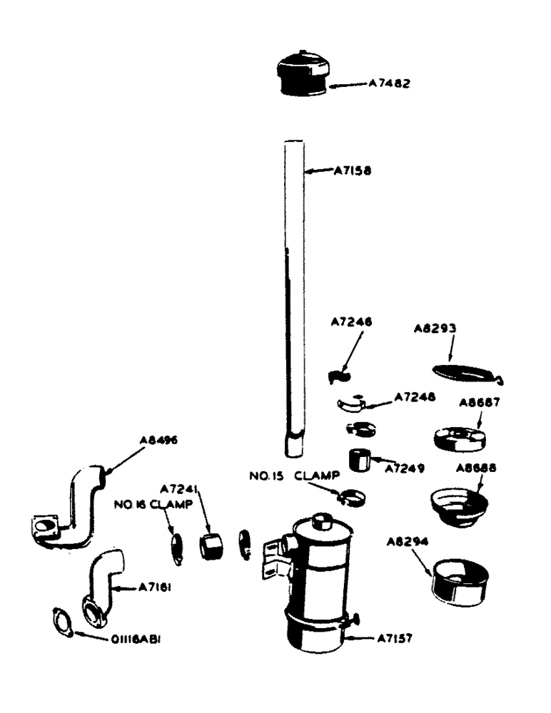 Схема запчастей Case IH 400-SERIES - (021) - POWRDYNE GAS ENGINE, AIR CLEANER (02) - ENGINE