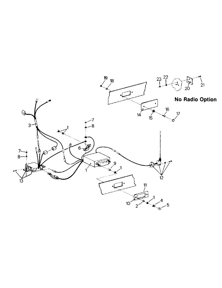 Схема запчастей Case IH ST325 - (10-20) - RADIO AND MOUNTING, ELECTRONIC CASSETTE, FUJITSU, 11-1-80 TO 7-1-81 (19) - OPTIONS