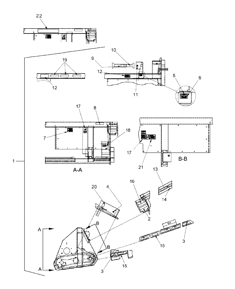 Схема запчастей Case IH 2406-70 - (20.08.01) - DECALS (90) - PLATFORM, CAB, BODYWORK AND DECALS