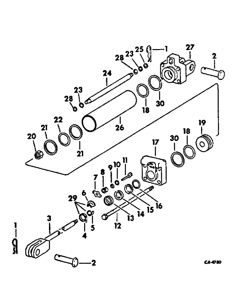Схема запчастей Case IH 55 - (C-16) - REMOTE CONTROL HYDRAULIC CYLINDER 