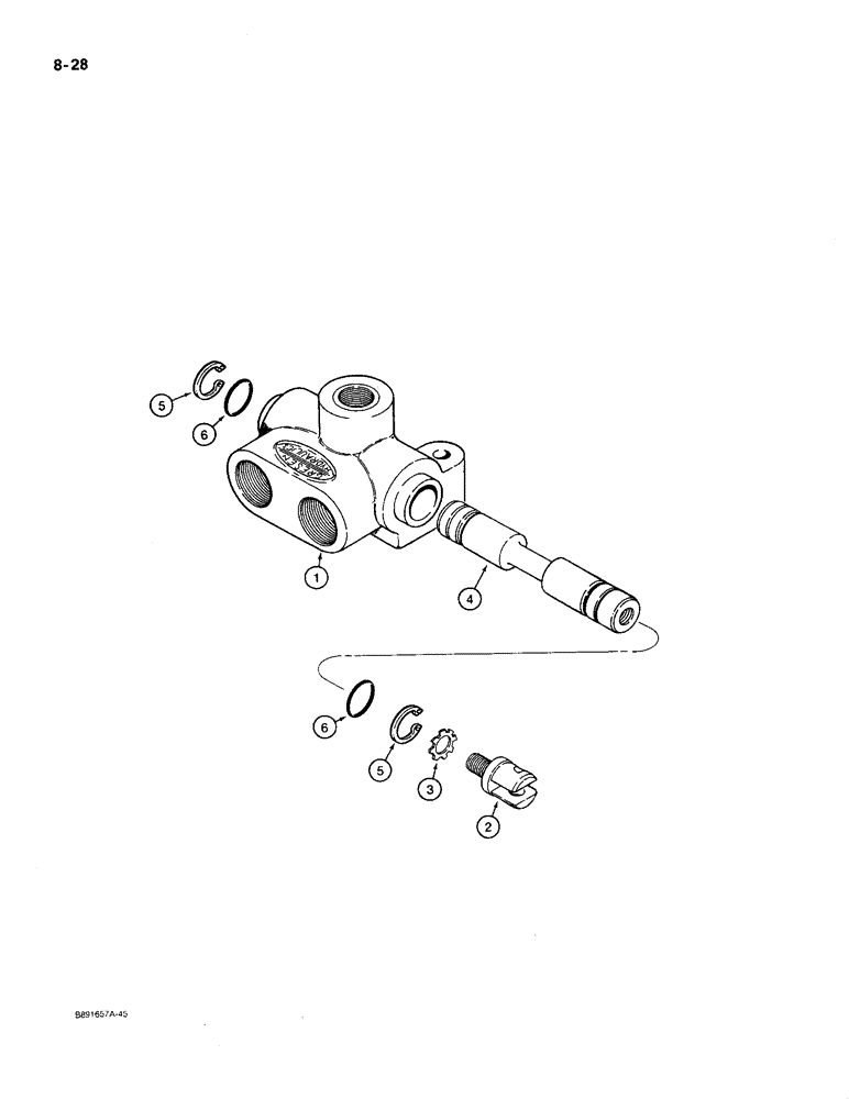 Схема запчастей Case IH 780 - (8-28) - DIVERTER VALVE (08) - HYDRAULICS