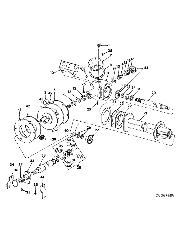 Схема запчастей Case IH 2400 - (B-13) - MAIN DRIVE GEAR CASE (14) - MAIN GEARBOX & DRIVE
