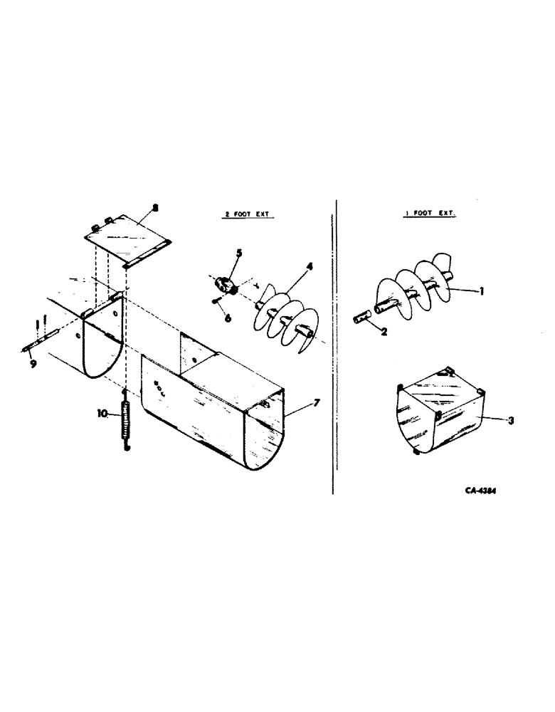 Схема запчастей Case IH 200 - (E-12) - AUGER EXTENSIONS 