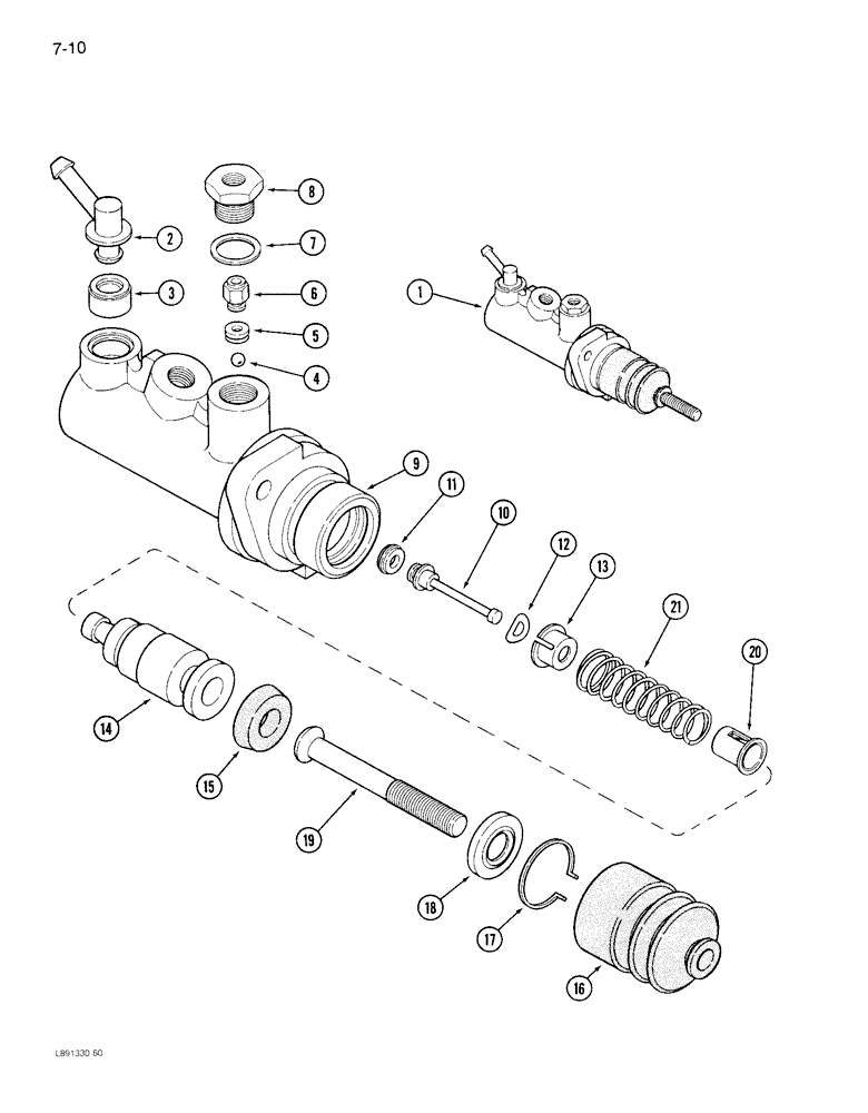 Схема запчастей Case IH 1844 - (7-10) - MASTER BRAKE CYLINDER (03) - POWER TRAIN