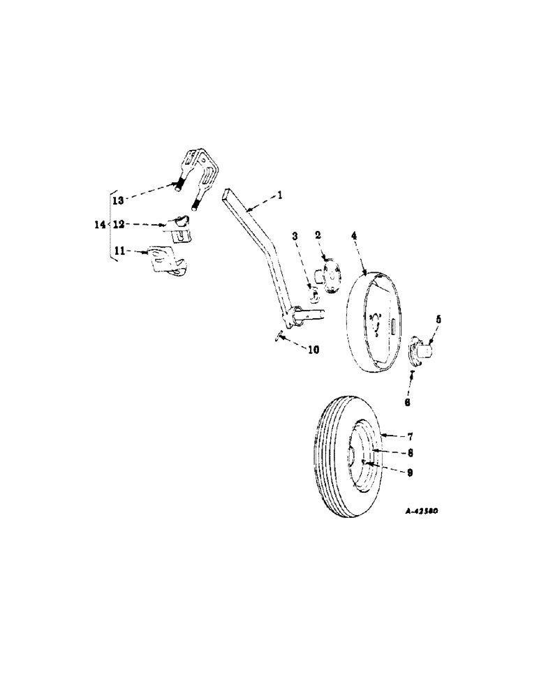 Схема запчастей Case IH 259 - (N-4) - GAUGE WHEELS, PNEUMATIC TIRE AND STEEL WHEEL 