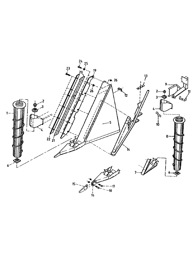 Схема запчастей Case IH 7000 - (A02-02) - MAINFRAME, CROPDIVIDERS, POINTS OPTIONAL (Jul 16 2004 11:34:00.0004 PM) Mainframe & Functioning Components