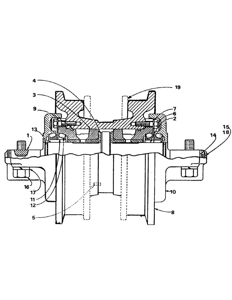 Схема запчастей Case IH 7700 - (A03-17) - MAINFRAME, TRACK ROLLER, 7700 Mainframe & Functioning Components