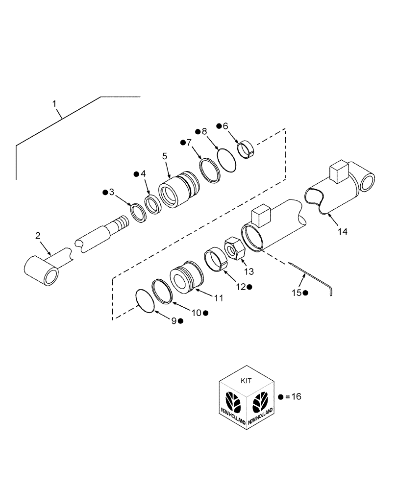 Схема запчастей Case IH LX146 - (004) - LIFT CYLINDER, 50490 (NF) (35) - HYDRAULIC SYSTEMS