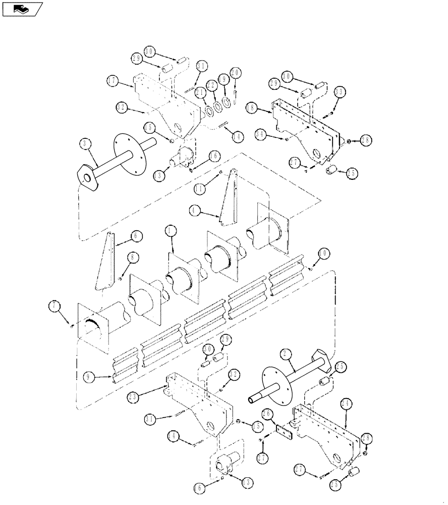 Схема запчастей Case IH 1010 - (9A-04) - 5 BAT REEL, 30.0 FOOT HEADER (58) - ATTACHMENTS/HEADERS