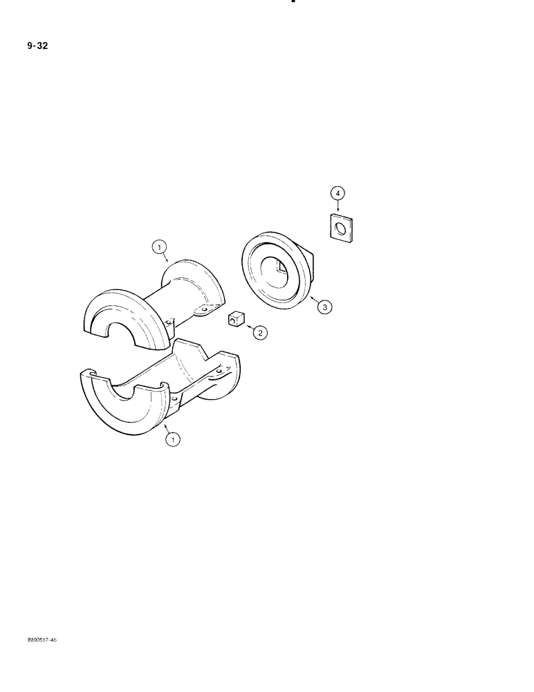 Схема запчастей Case IH 350 - (9-32) - FURROW FILLER, USED WITH SPOOL WITH ROUND CENTER HOLE (09) - CHASSIS/ATTACHMENTS