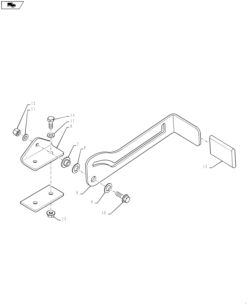 Схема запчастей Case IH 4420 - (02-008) - LATCH, RH DOOR Cab Exterior