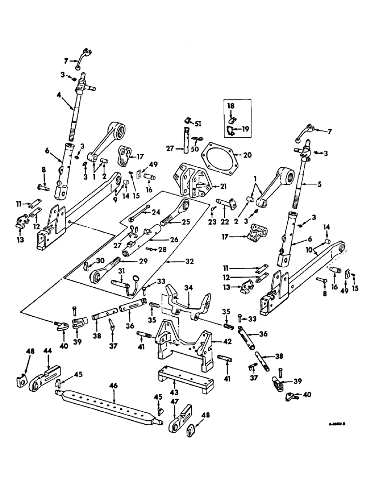 Схема запчастей Case IH 2856 - (K-08) - DRAWBARS AND HITCHES, THREE POINT HITCH, TRACTORS WITH DRAFT CONTROL AND DRAFT SENSING Drawbars & Hitches