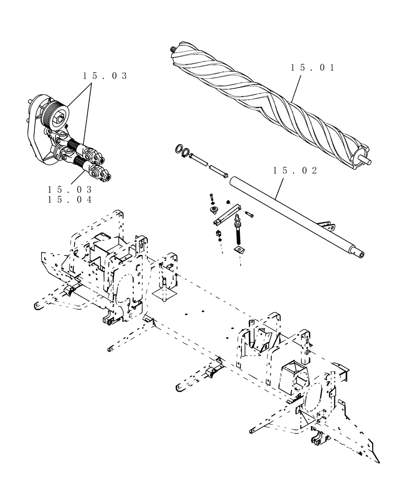 Схема запчастей Case IH DC132 - (15) - CROP CONDITIONING - PICTORIAL INDEX (00) - GENERAL