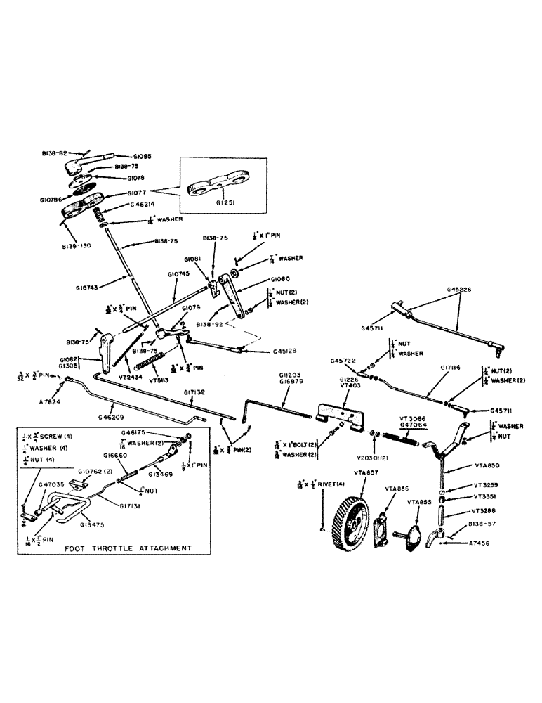Схема запчастей Case IH 500B-SERIES - (026) - GOVERNOR, THROTTLE CONTROL AND FOOT THROTTLE (03) - FUEL SYSTEM