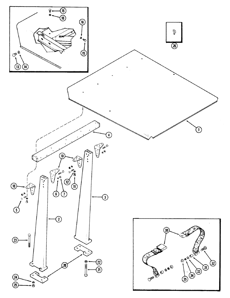 Схема запчастей Case IH 870 - (288) - PROTECTIVE FRAME AND CANOPY (09) - CHASSIS/ATTACHMENTS