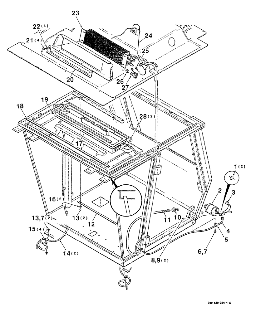Схема запчастей Case IH 8840 - (07-046) - AIR CONDITIONER EVAPORATOR AND DRYER ASSEMBLY (S.N. CFH0031001 THRU CFH0086000) (50) - CAB CLIMATE CONTROL