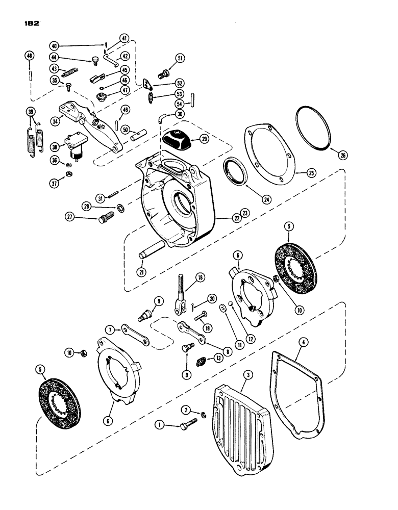 Схема запчастей Case IH 770 - (182) - DIFFERENTIAL BRAKE (06) - POWER TRAIN