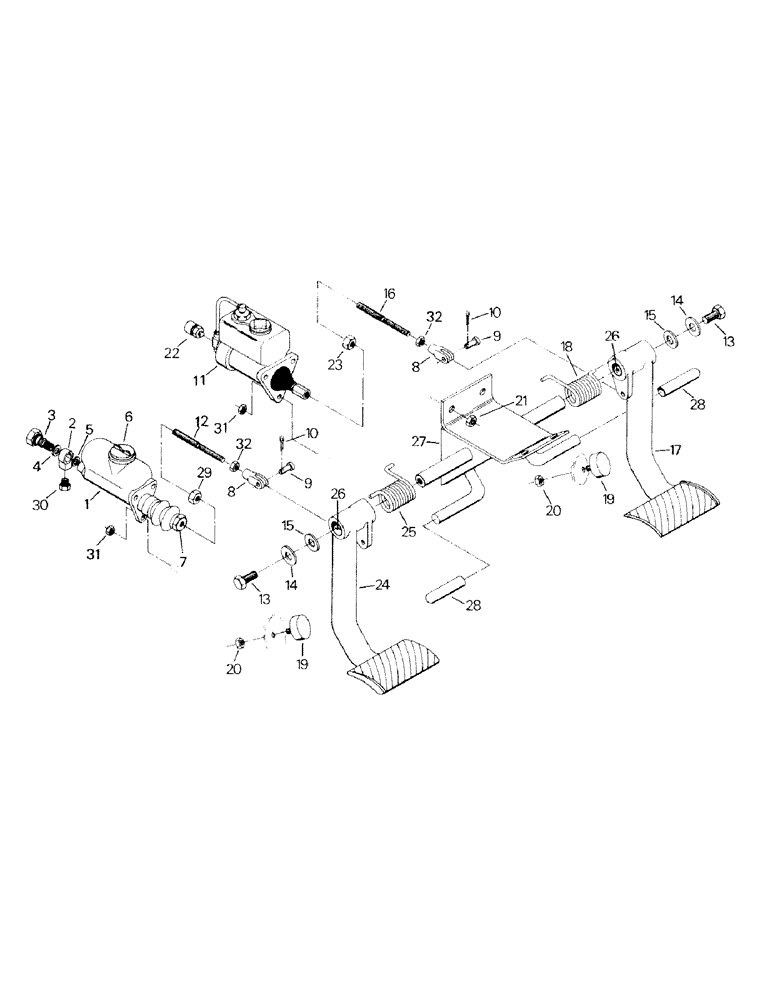 Схема запчастей Case IH KM-225 - (01-27) - CLUTCH AND BRAKE CONTROLS (10) - CAB