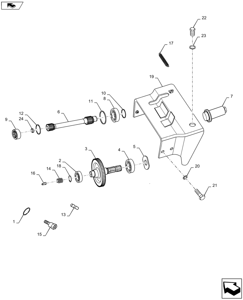 Схема запчастей Case IH FARMALL 55A - (31.110.02) - PTO - SHAFTS AND GEARS (31) - IMPLEMENT POWER TAKE OFF