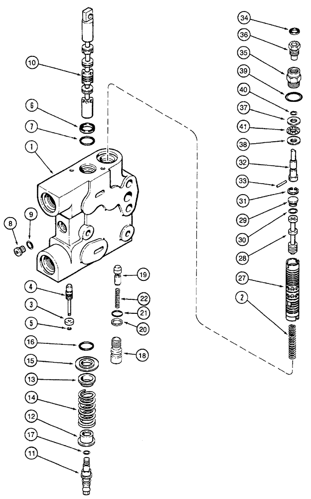 Схема запчастей Case IH 7240 - (8-052) - HYDRAULIC REMOTE VALVE ASSEMBLY, FIRST REMOTE WITH LOAD CHECK (08) - HYDRAULICS