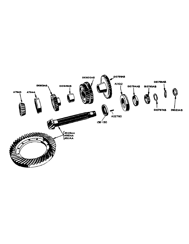 Схема запчастей Case IH 700 - (121) - COUNTERSHAFT AND DIFFERENTIAL RING GEAR (06) - POWER TRAIN