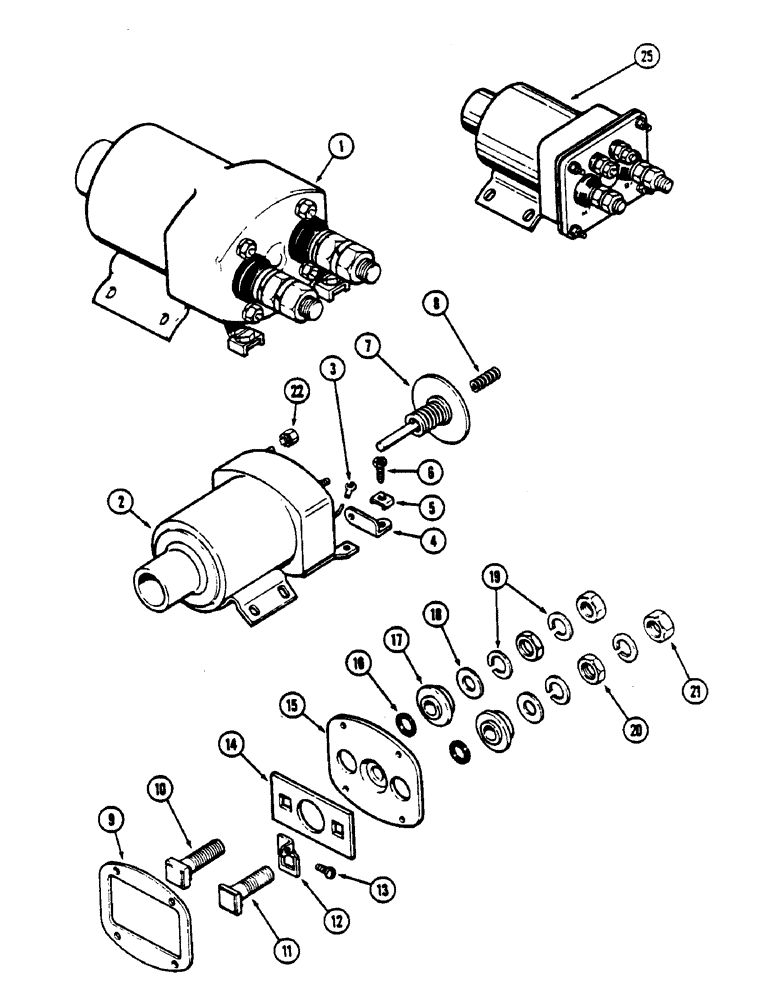 Схема запчастей Case IH 4690 - (4-104) - STARTER SOLENOID (04) - ELECTRICAL SYSTEMS