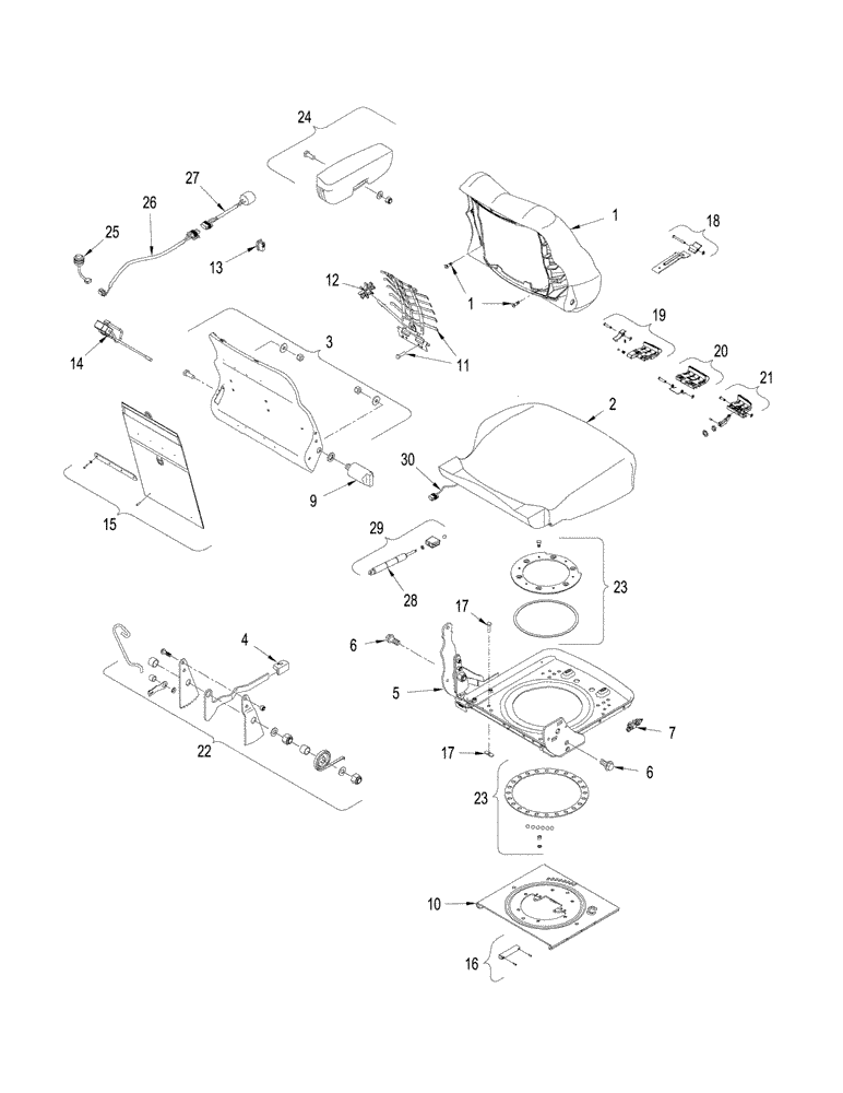 Схема запчастей Case IH STX325 - (09-26[01]) - SEAT - CUSHION ASSEMBLY, ASN JEE0106701 (09) - CHASSIS
