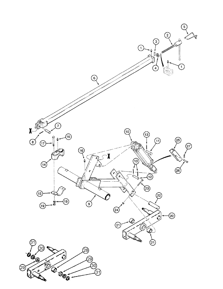 Схема запчастей Case IH 4200 - (09-11) - WING FRAME AXLES AND DEPTH CONTROL, DUAL WHEELS (09) - CHASSIS/ATTACHMENTS