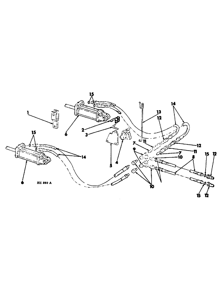 Схема запчастей Case IH 55 - (D-14) - HYDRAULIC CYLINDER LIFT PARTS, FOR 16 FOOT AND 22 FOOT MODELS WITH SINGLE HYD. BREAKAWAY CONNECTOR 
