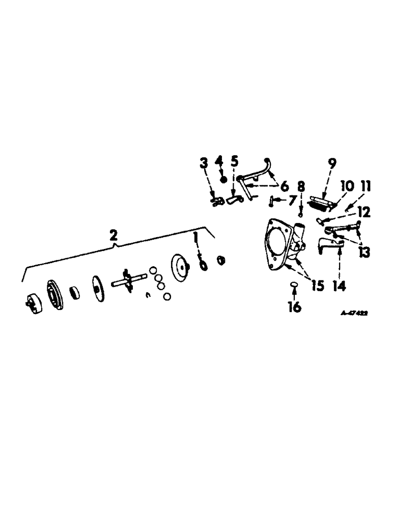Схема запчастей Case IH 303 - (354) - BD-220 ENGINE, 3-9/16 X 3-11/16, GOVERNOR AND CONNECTIONS (10) - ENGINE