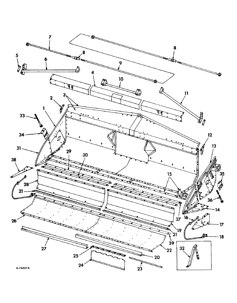 Схема запчастей Case IH 503 - (028) - PLATFORM, 24 IN. OD AUGER, 16 FT PLATFORM (58) - ATTACHMENTS/HEADERS