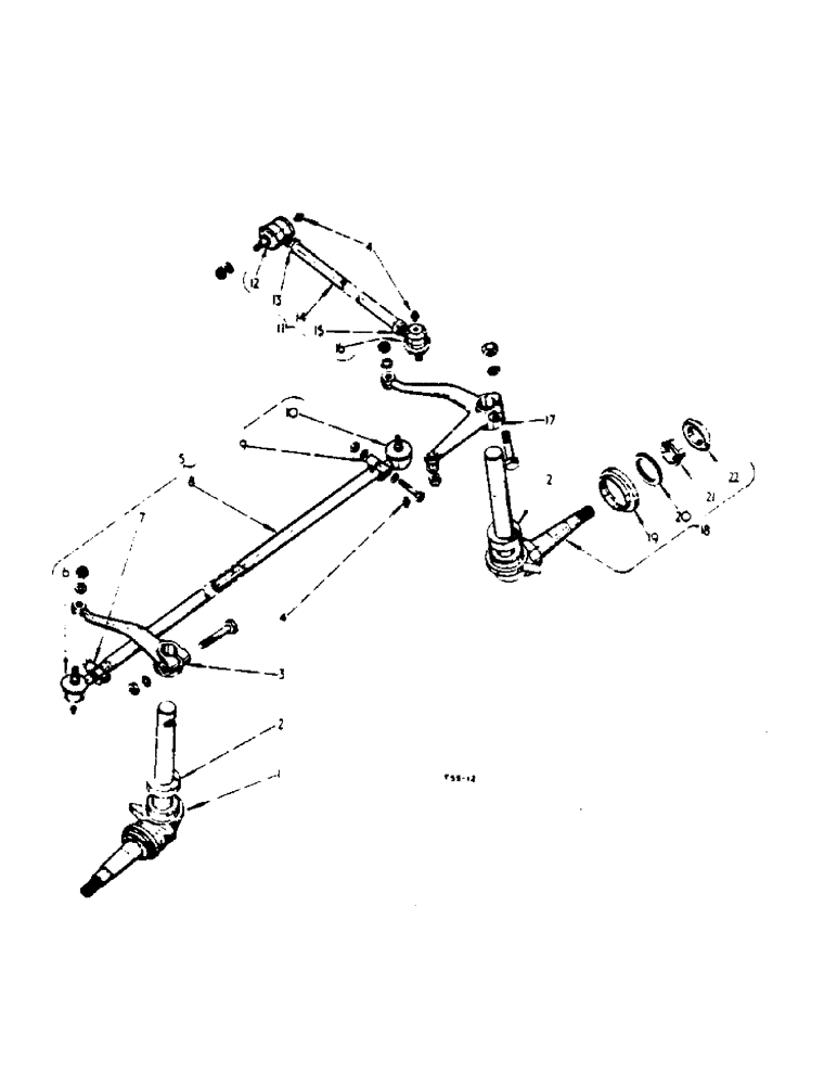 Схема запчастей Case IH 364 - (4-10) - CHASSIS, STEERING KNUCKLES (12) - CHASSIS