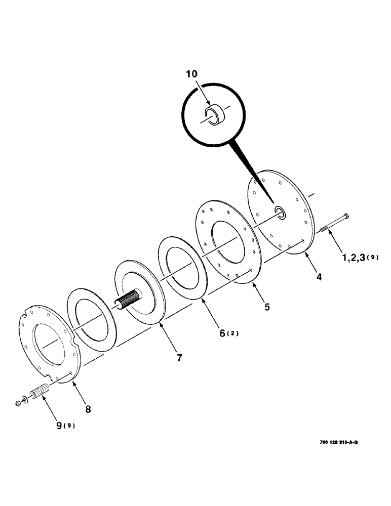 Схема запчастей Case IH 8545 - (2-12) - CLUTCH ASSEMBLY (S.N. CFH0045226 AND LATER) Driveline