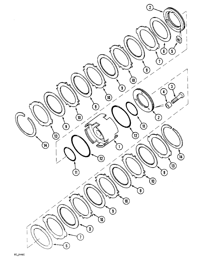 Схема запчастей Case IH 3230 - (6-028) - SPEED TRANSMISSION, FORWARD AND REVERSE CLUTCH (06) - POWER TRAIN