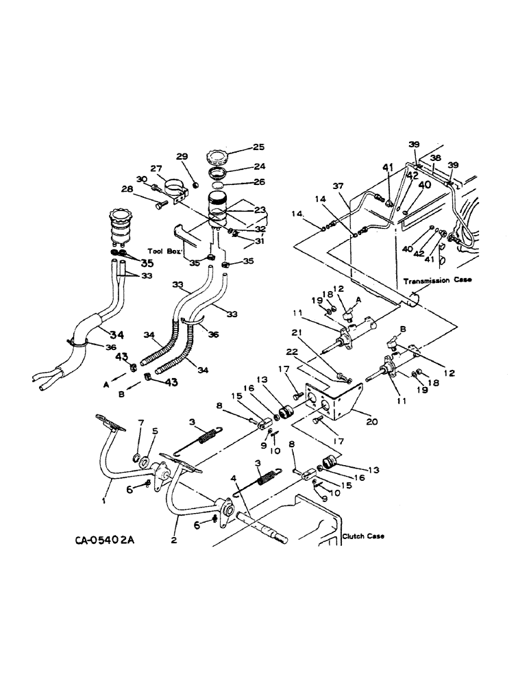 Схема запчастей Case IH 284 - (04-02) - BRAKES, MAIN BRAKE CONTROL (5.1) - BRAKES