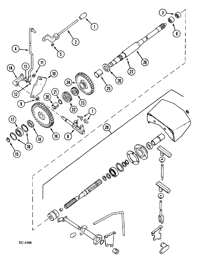 Схема запчастей Case IH 833 - (6-378) - P.T.O - 540/1000 (06) - POWER TRAIN