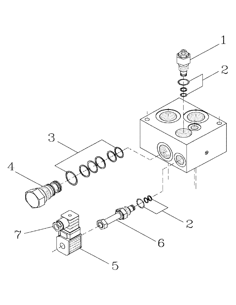 Схема запчастей Case IH 7700 - (B05-24) - HYDRAULIC SOLENOID RELIEF VALVE Hydraulic Components & Circuits