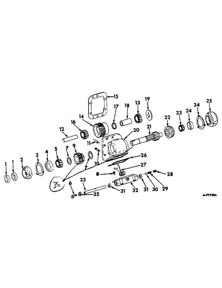 Схема запчастей Case IH 414 - (147) - POWER TAKE-OFF, 416780K AND ABOVE, 4221193K AND ABOVE (14) - MAIN GEARBOX & DRIVE