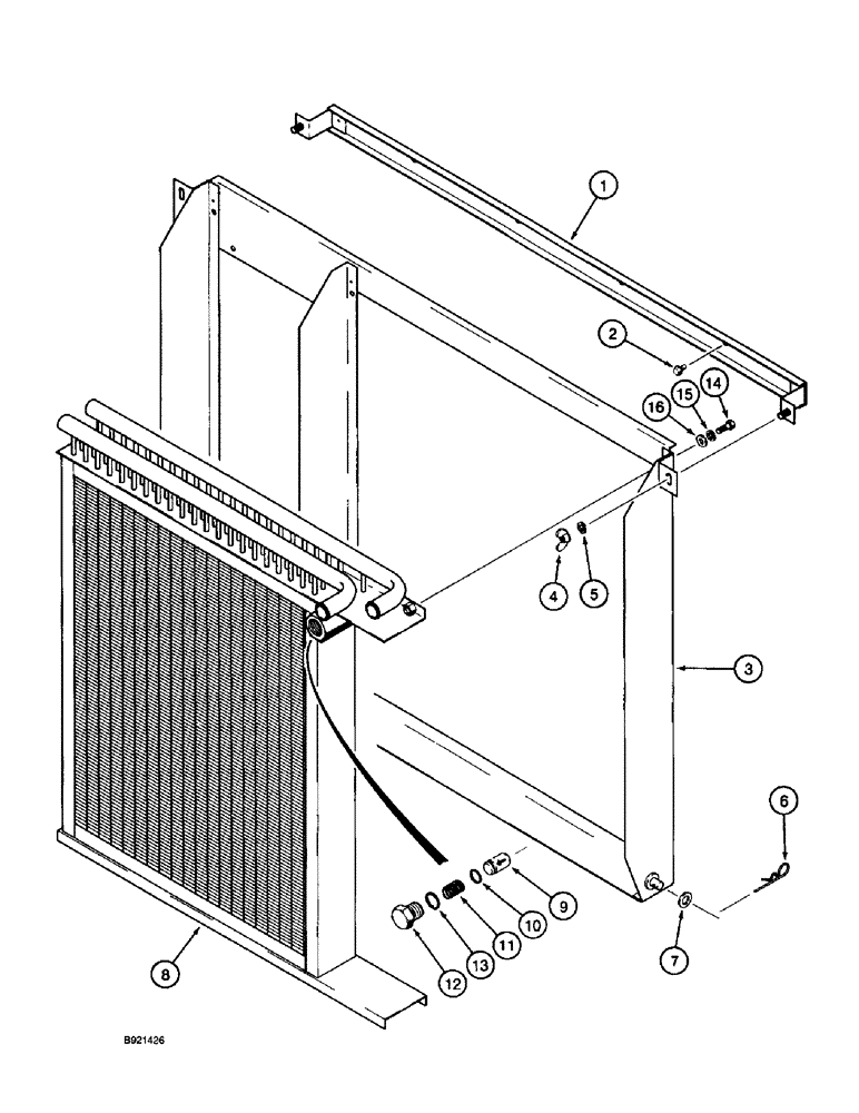 Схема запчастей Case IH 2055 - (6-04) - OIL COOLER AND SUPPORTS (03) - POWER TRAIN