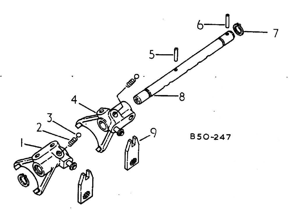 Схема запчастей Case IH 885 - (07-060) - GEAR SHIFT MECHANISM - RANGE TRANSMISSION - 885 SLOW AND FAST SPEED (04) - Drive Train