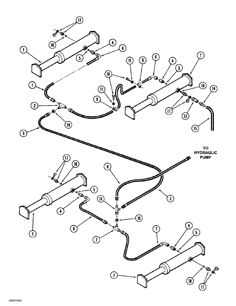 Схема запчастей Case IH 9370 QUADTRAC - (8-110) - TRACK TENSIONING HYDRAULICS, P.I.N. JEE0071001 AND AFTER (08) - HYDRAULICS